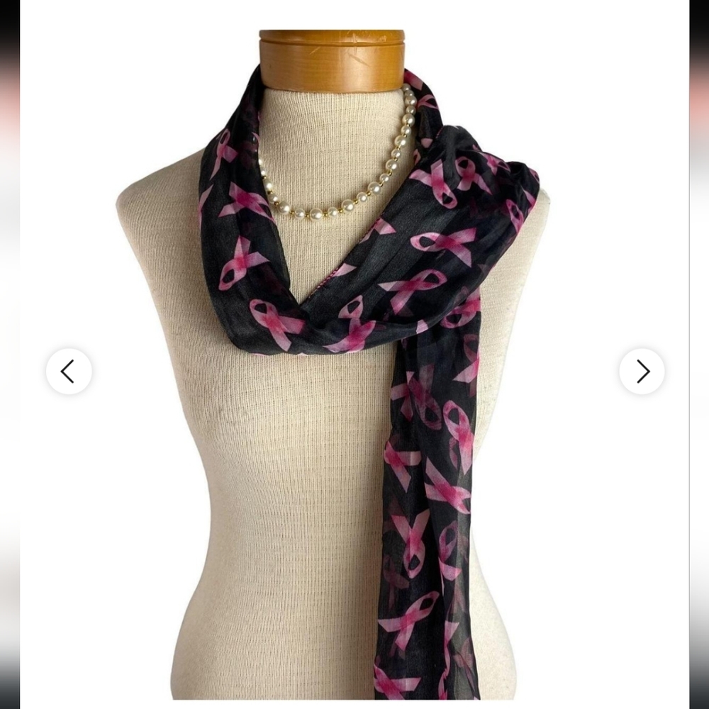 NWT Pink Ribbon Long awareness scarf.